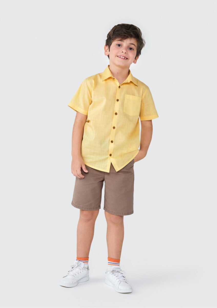 CAMISA MANGA CORTA - AMARILLO 