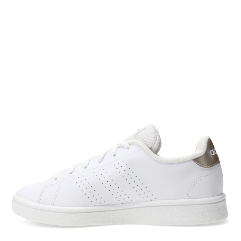 Championes de Mujer Adidas Advantage Base Blanco Metalizado