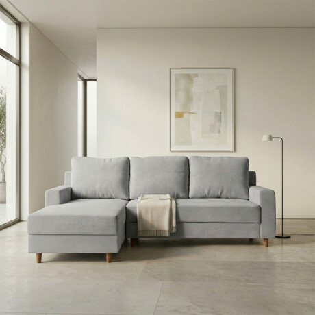 Rinconera Lucci - Tela Microfibra - Chaise izquierdo Berlin 05 (Ceniza)