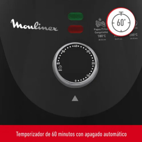 Freidora De Aire Moulinex, Capacidad de 3,2 Lts. Temperatura hasta 200º. Timer de 60 min, color negro. Freidora De Aire Moulinex, Capacidad de 3,2 Lts. Temperatura hasta 200º. Timer de 60 min, color negro.