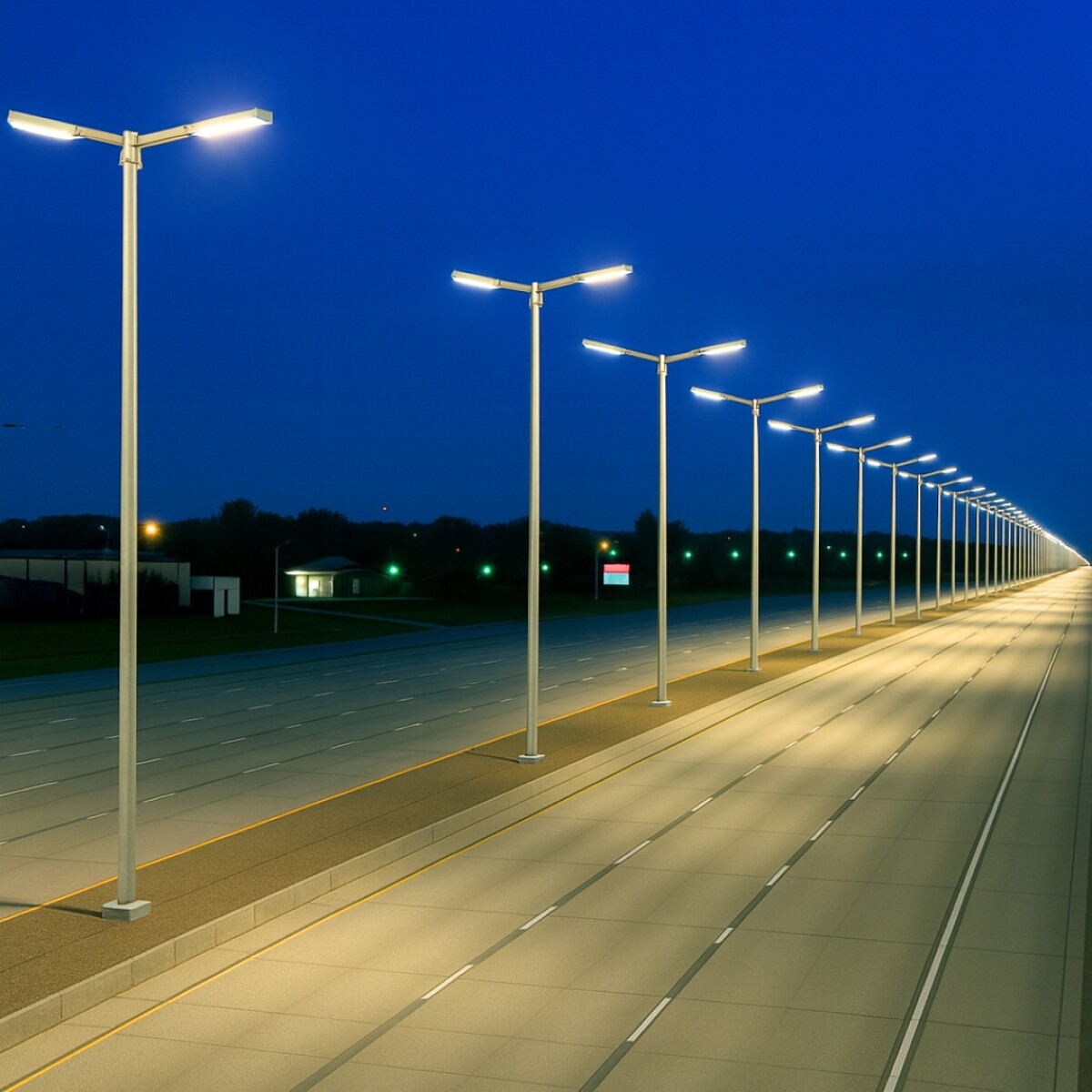 Columna 9mt Con Dos Brazos Gris 