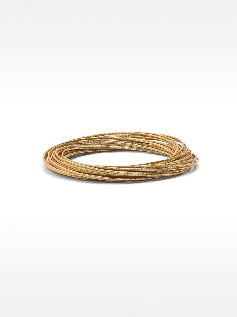 Pulseras Rígidas Entrelazadas dorado