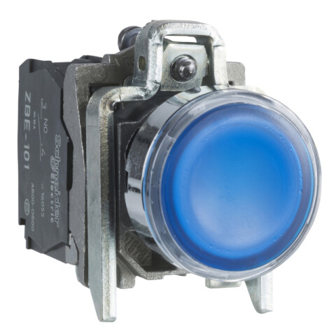 Puls. lum. azul 1NA + 1NC ø22mm IP67 24v ac/dc TL5354