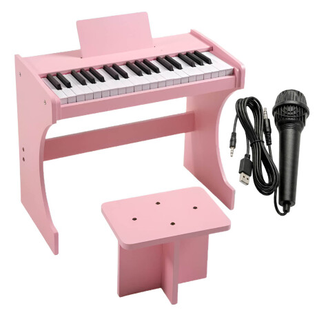 Órgano Teclado Musical Madera Clásico Beethoven Niño Rosa