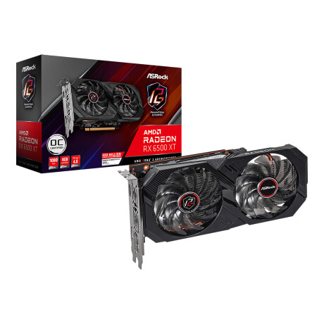 Asrock - Tarjeta de Video Amd Radeon Rx 6500 XT Phantom Gaming D 4GB Oc - 4 GB GDDR6. Amd Radeon Rx 001