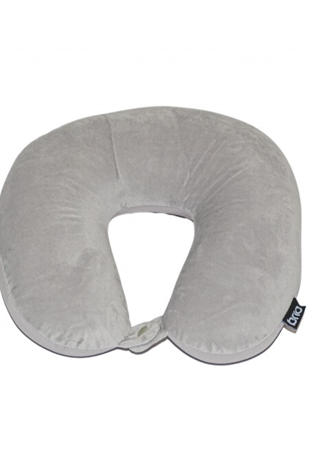 Almohada de viaje relleno Microesferas Gris claro