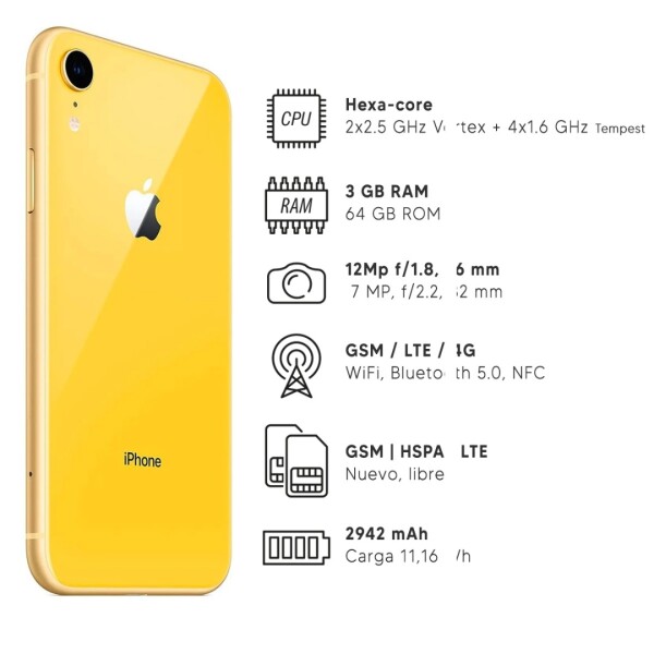 Iphone Xr 3/64 Gb Swap 4g AMARILLO