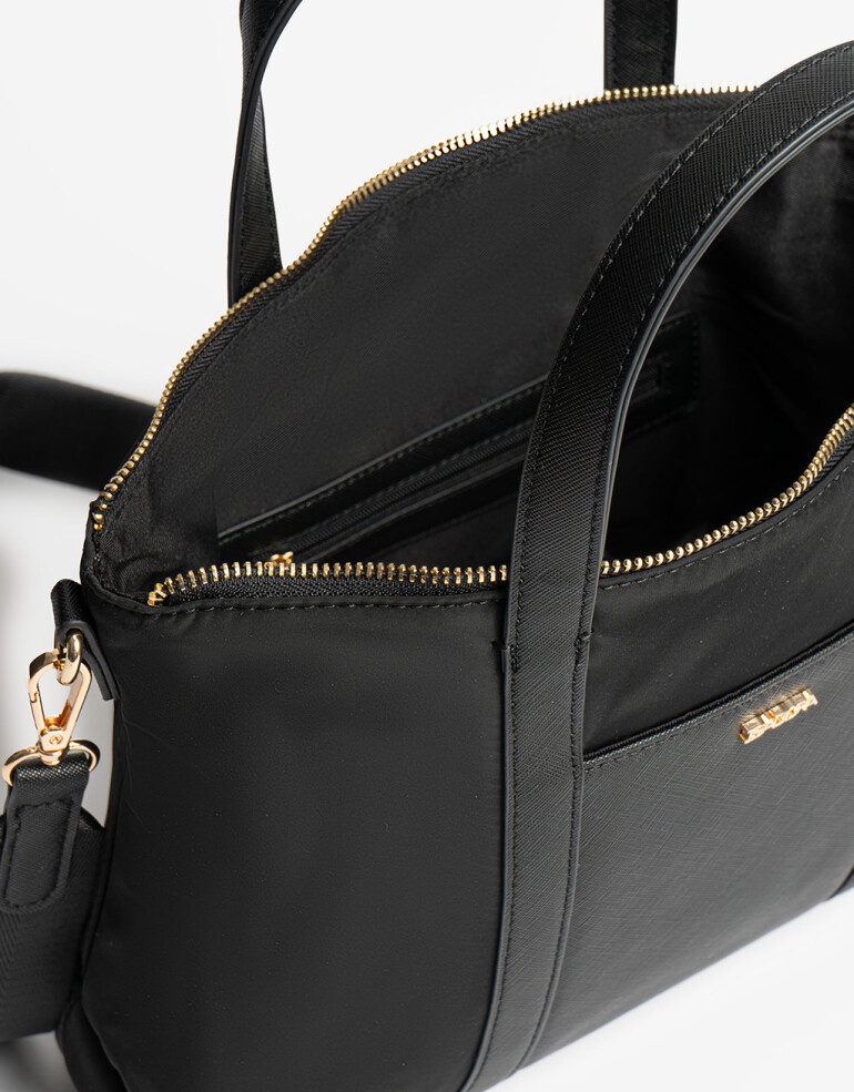 City Back to Office Cartera City Doble Asa - Negro