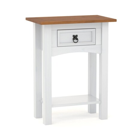 Promo 2 Mesa de Luz 1 Cajón Línea Naturale BLANCO