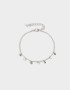Pulseras Flexibles Premium White Pulsera Flexible Bañada En Oro Con Cubic Zirconia - Dorado