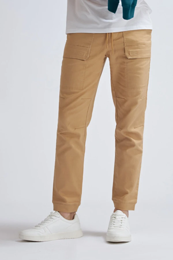 Pantalón cargo jogger de algodón Maiz Claro