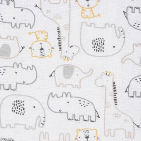 Pack x5 Sabanitas rebozo franela gray animals