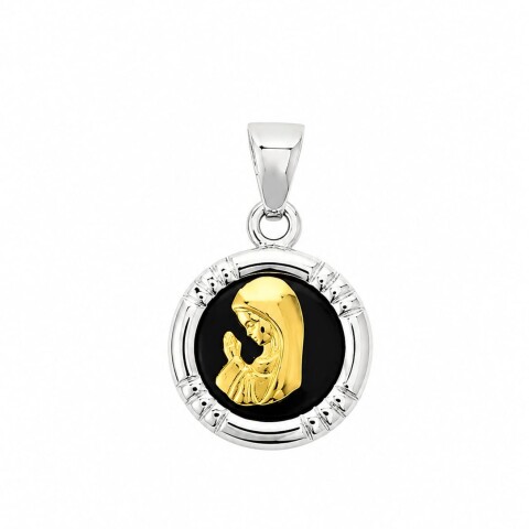Medalla Virgen niña con ónix Medalla Virgen niña con ónix