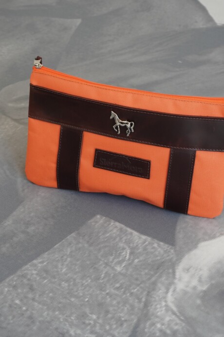 Sobre Cartuchera Mustang Chocolate / Naranja