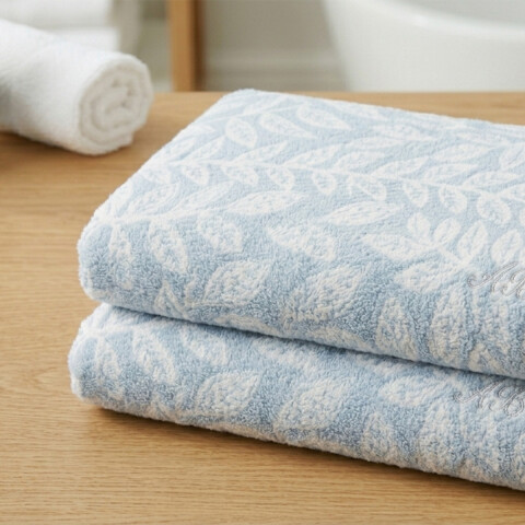 Pack X 2 Toallas Prisma Dohler Estampadas 100% Algodón Nature Celeste