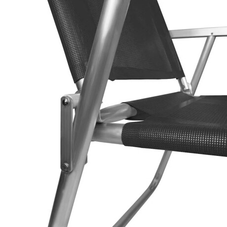 Reposera Silla Alta Plegable en Aluminio Mor Oversize Negro