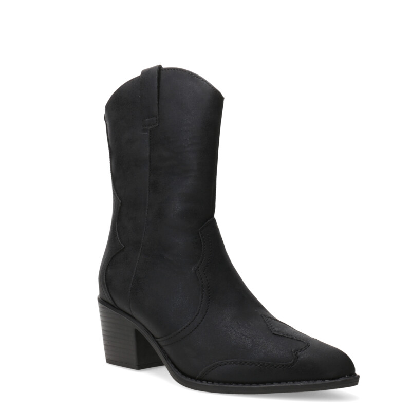 Botas de Mujer Miss Carol LITER tejana media Negro