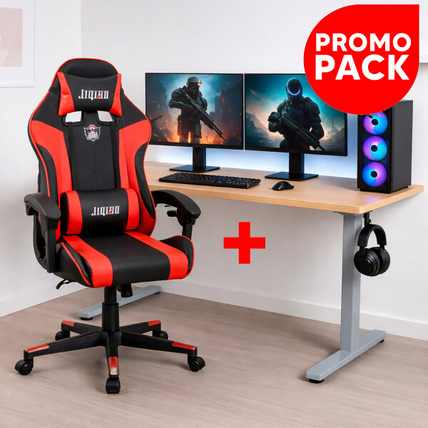 Escritorio Gamer Eléctrico + Silla Gamer 160kg MARRON