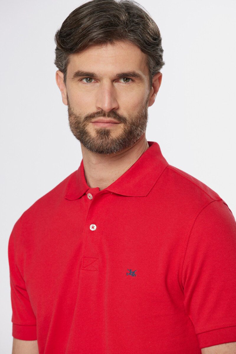 REMERA POLO LISA - Rojo 