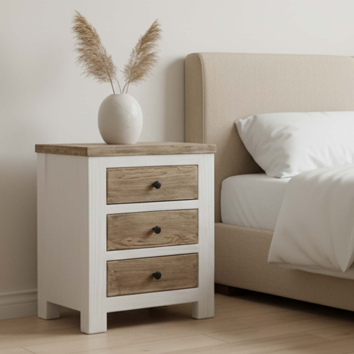 MESA DE LUZ - MADERA BLANCO AREZZO 