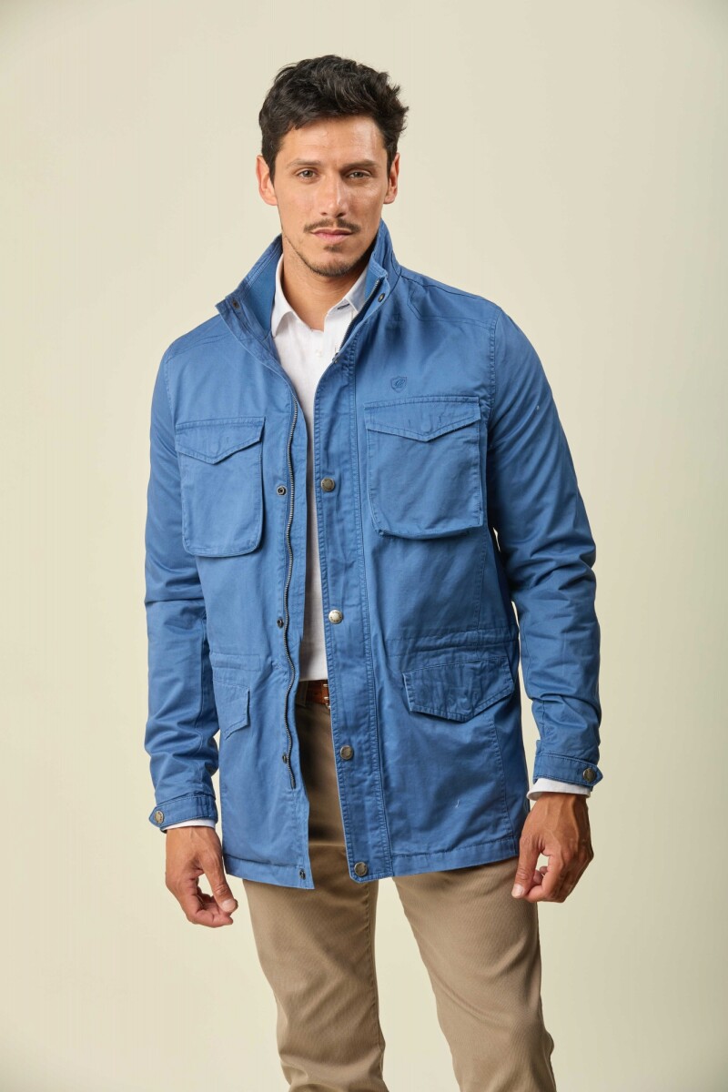 Campera Safari Algodón - Azul Jean 