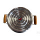 Brasero de Mesa Mariposa 24 cm Aluminio con Asas de Madera Brasero de Mesa Mariposa 24 cm Aluminio con Asas de Madera