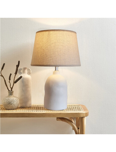 LAMPARA MESA CERAMICA D25x37CM TEXTURA BLANCO LAMPARA MESA CERAMICA D25x37CM TEXTURA BLANCO