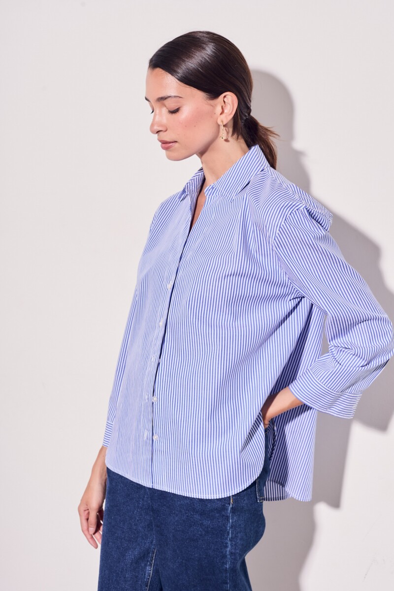 Camisa Rayas Azul
