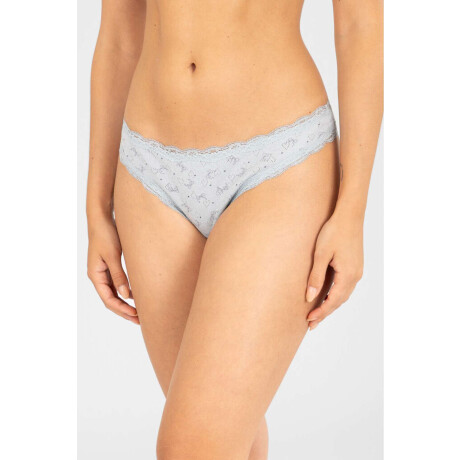 Bikini bow heart Azul