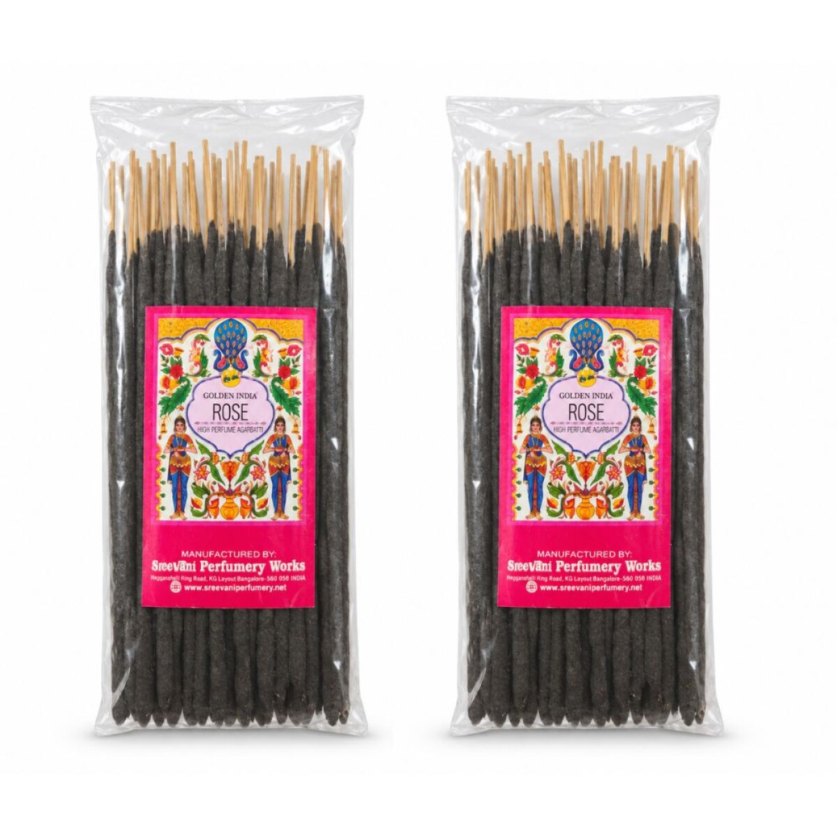 INCIENSO DOBLE EMPASTE SREE VANI 2 PACK X50 - Rosa 