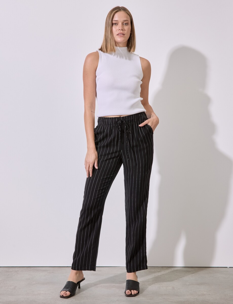 Pantalon Print - Negro/blanco 