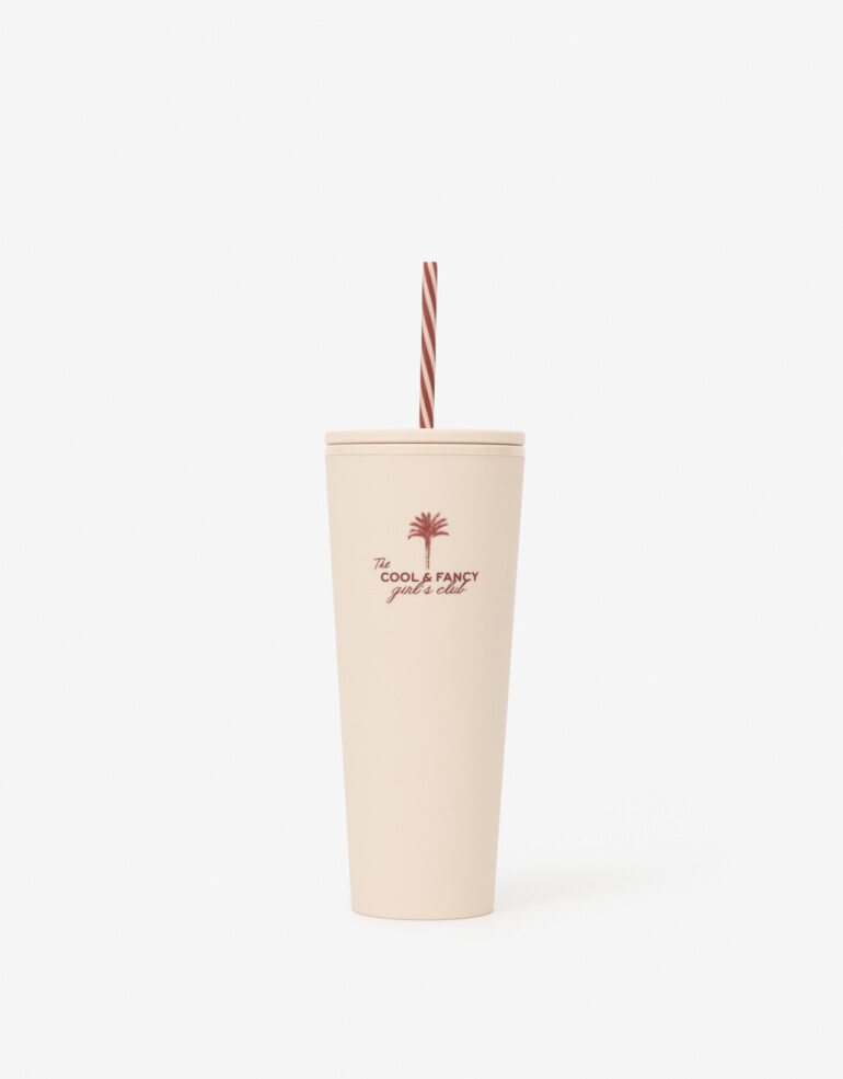 Artículos cocina Vasos Vaso Plástico Largo Cool & Fancy - Rosa Polvo