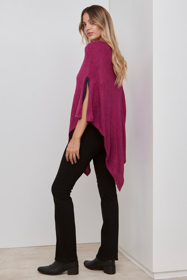 Poncho Ribete FUCSIA