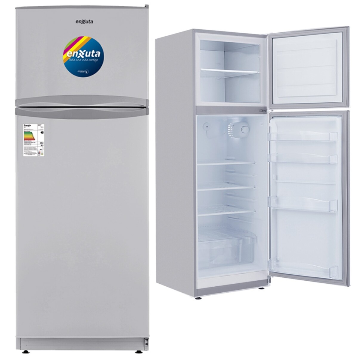 Heladera Enxuta Con Freezer Renx24280fhs - HELADERA ENXUTA 277L GRIS RENX24280FHS 