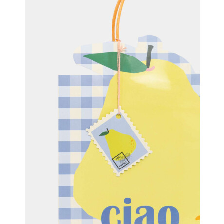 Bolsa De Regalo Mediana ''ciao Amore'' Combinacion Multicolor