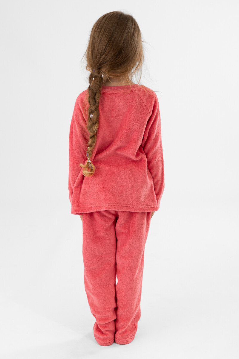 Pijama infantil coral panda bear Fucsia