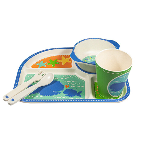 Outlet Set de plato, platito, cubiertos y vaso infantil mel. Outlet Set De Plato, Platito, Cubiertos Y Vaso Infantil Mel.