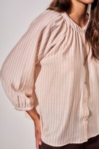Blusa A Rayas Rosa