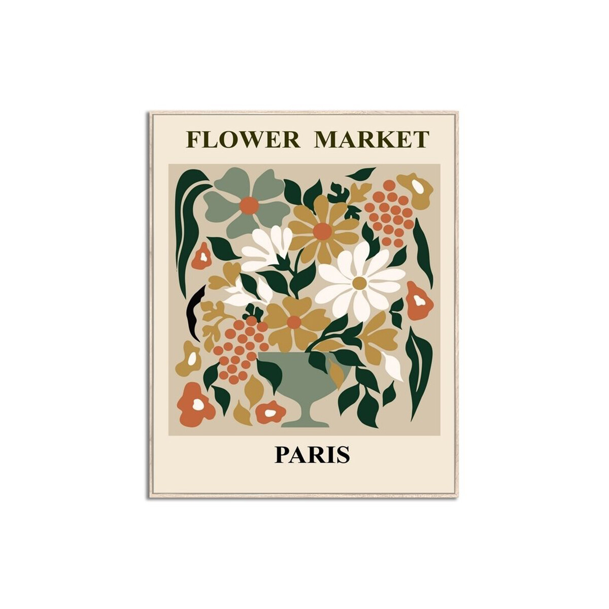 CUADRO 40x50cm MARCO FLOWER MARKET PARIS 