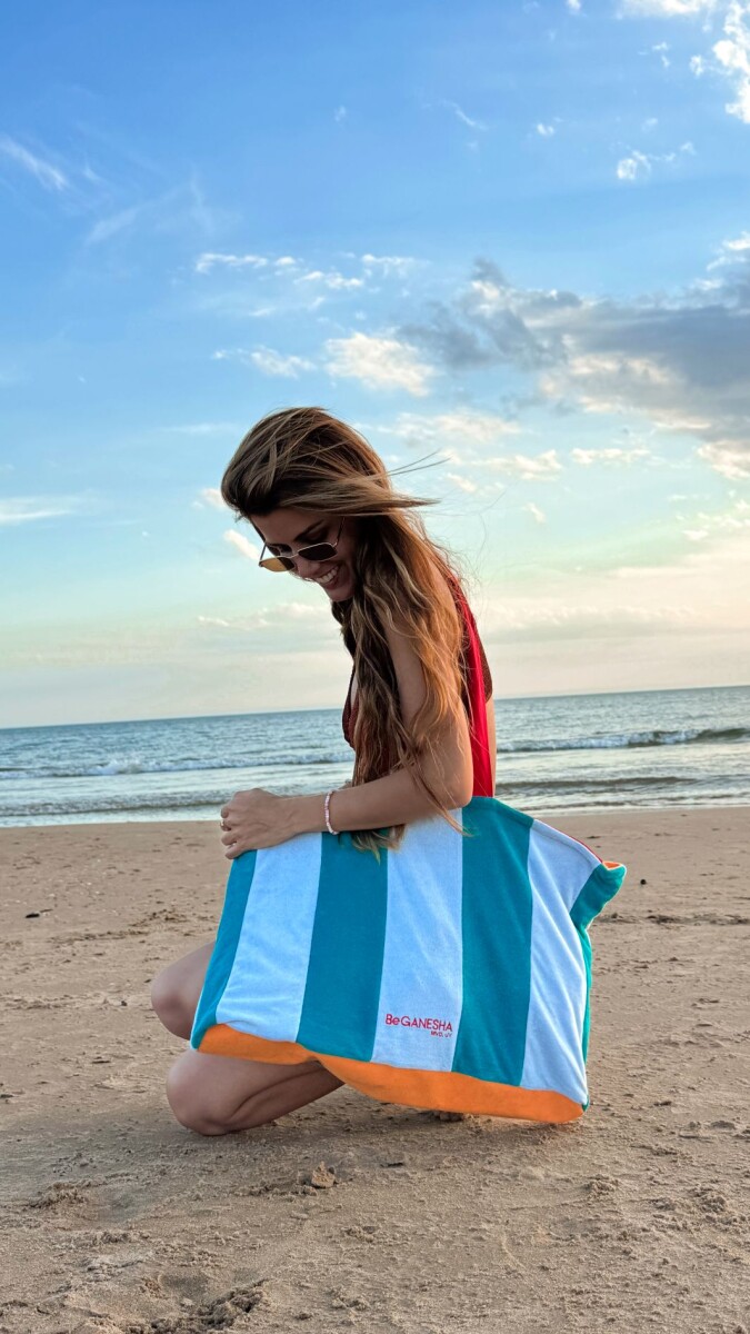 Towel Bag - Verde y Celeste 