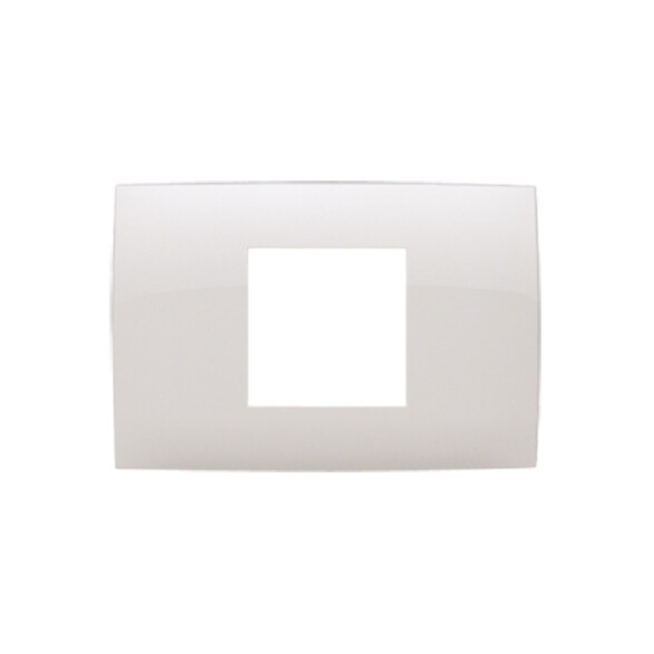 Plaqueta p/1 módulo doble - Presta blanco C51512