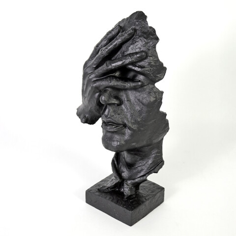 FIGURA CERAMICA NEGRO 14X32CM Unica