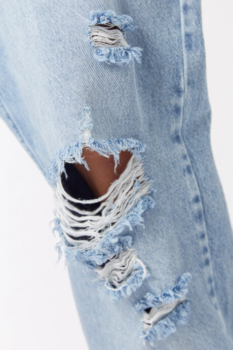 Jean Wide Leg Tamal Azul Medio Jean Wide Leg Tamal Azul Medio