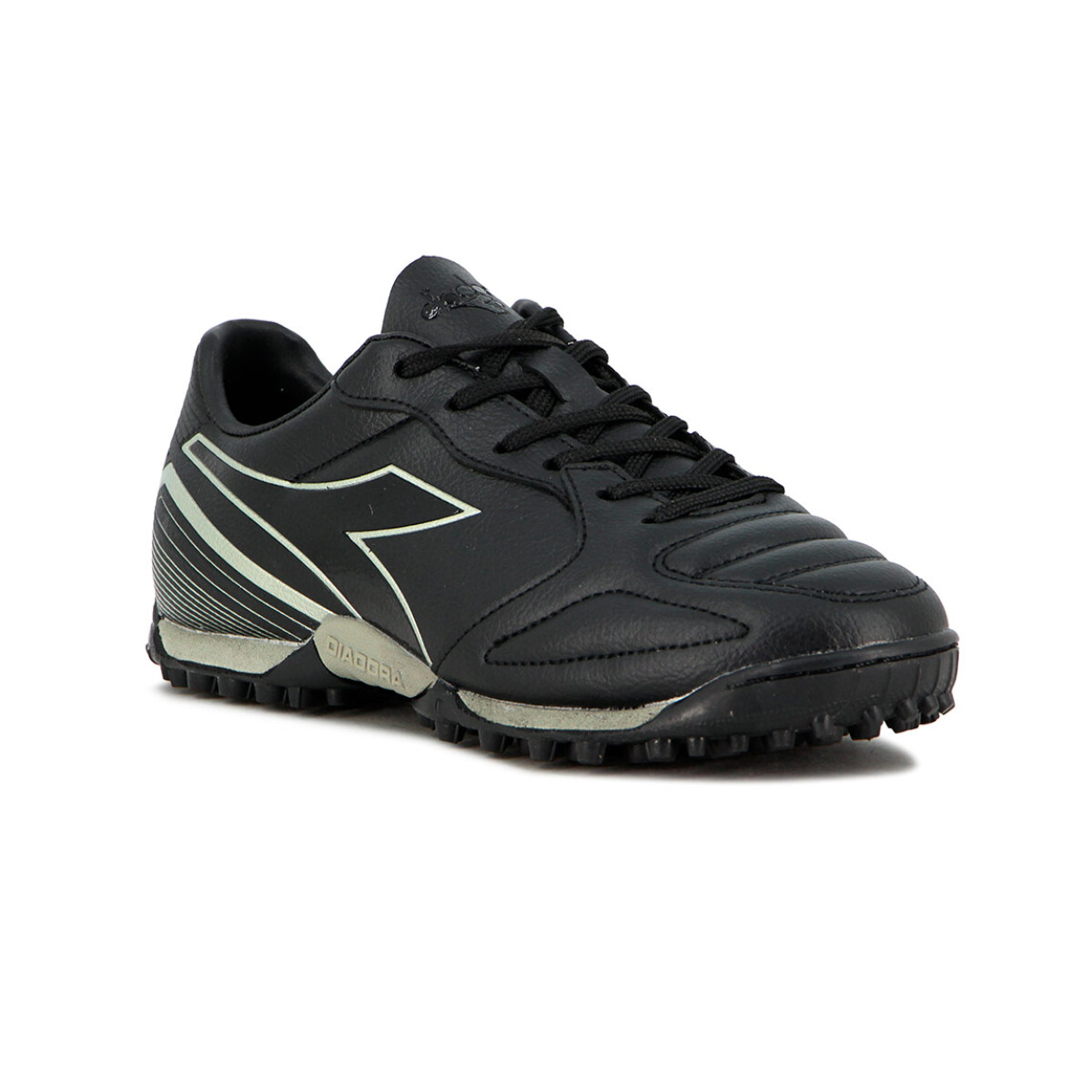 Zapato Fútbol Sky Tf Diadora Teen - Negro-gris Oscuro 