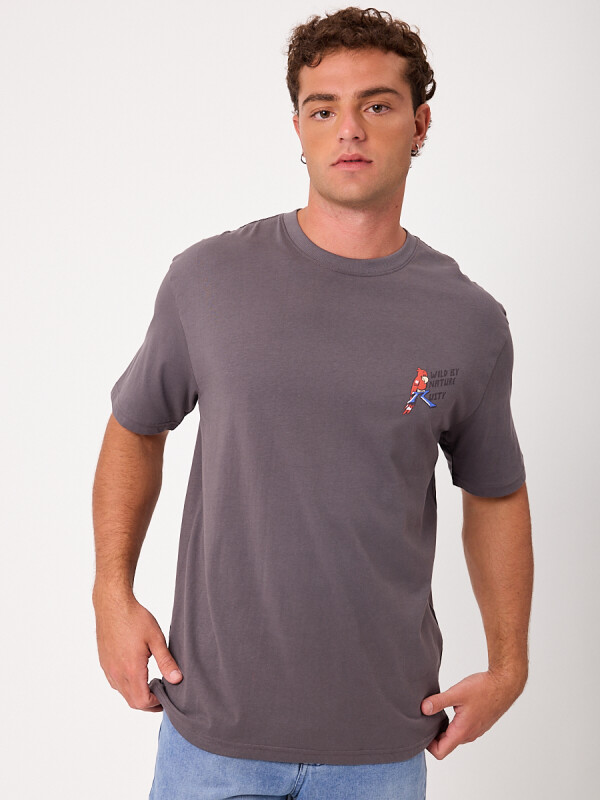T-SHIRT CARLITOS RUSTY Gris Oscuro