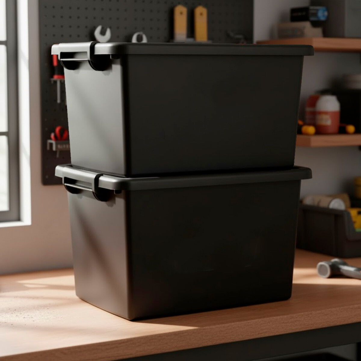 Set x2 Caja organizadora 30lts - NEGRO 