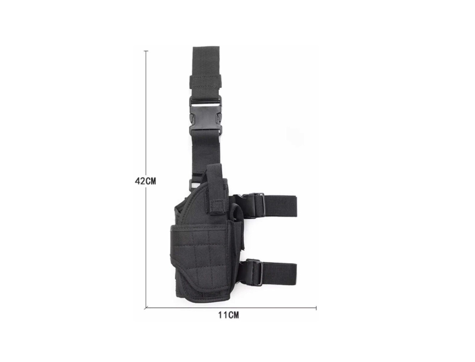 Muslera universal en tela con porta cargador - Negro 