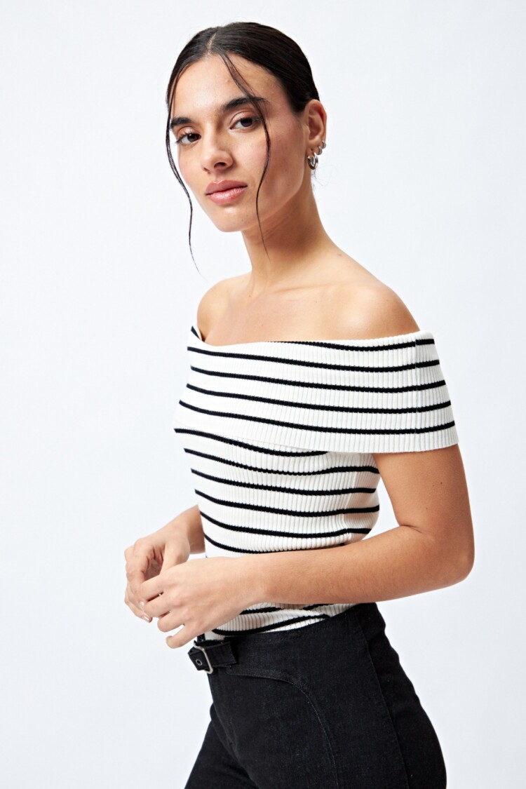 TOP FEDRA Negro/Crudo