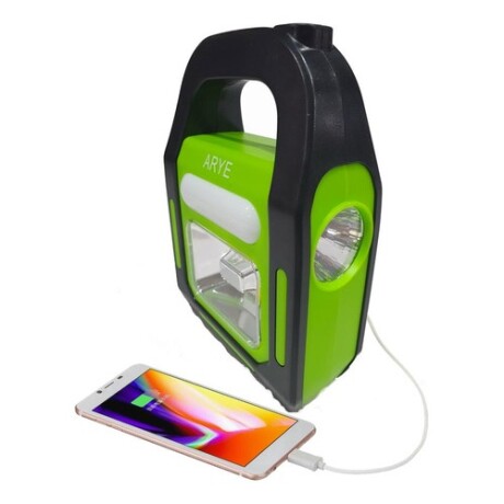 Farol Recargable LED Arye Carga USB y Solar + Función de Powerbank Farol Recargable LED Arye Carga USB y Solar + Función de Powerbank
