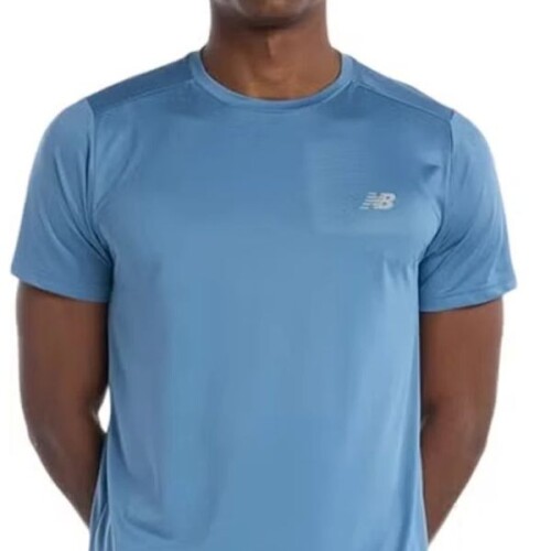 Remera Deportiva New Balance Celeste